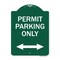 Signmission Permit Parking Bidirectional Arrow, Green & White Aluminum Sign, 18" x 24", GW-1824-23328 A-DES-GW-1824-23328 - alternate 1